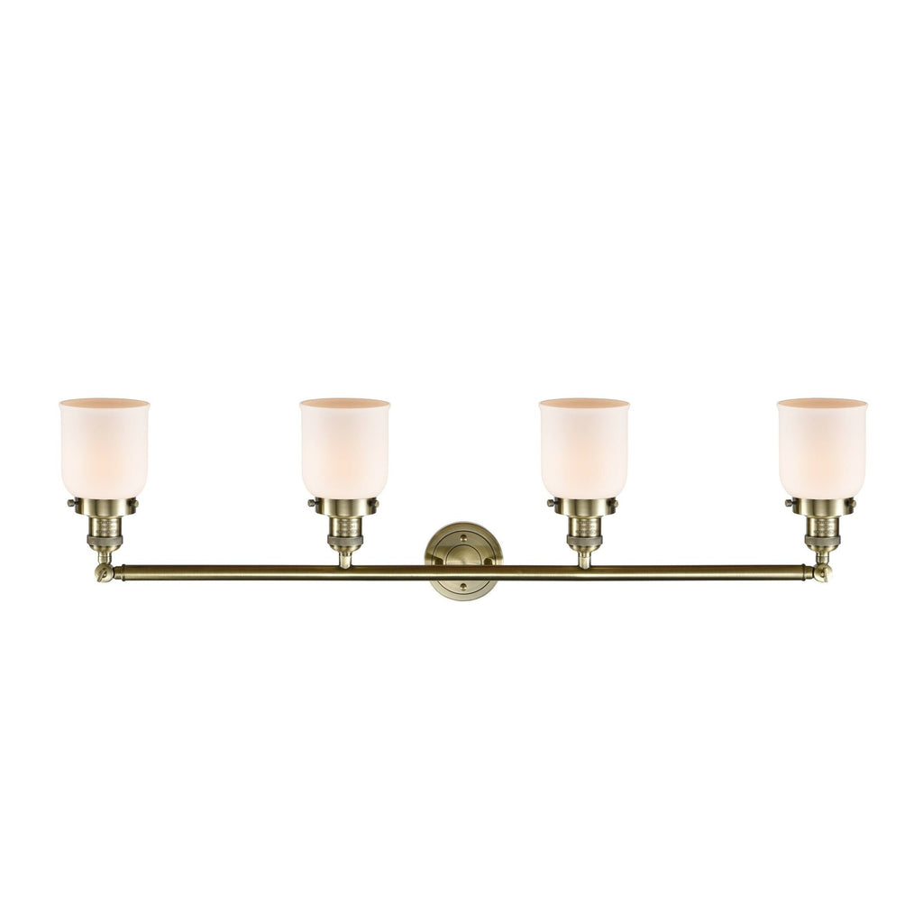 4 Light Small Bell 42 inch Adjustable Bathroom Fixture in Polished Nickel F7912