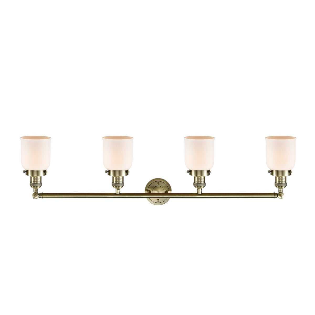 4 Light Small Bell 42 inch Adjustable Bathroom Fixture in Polished Nickel F7912