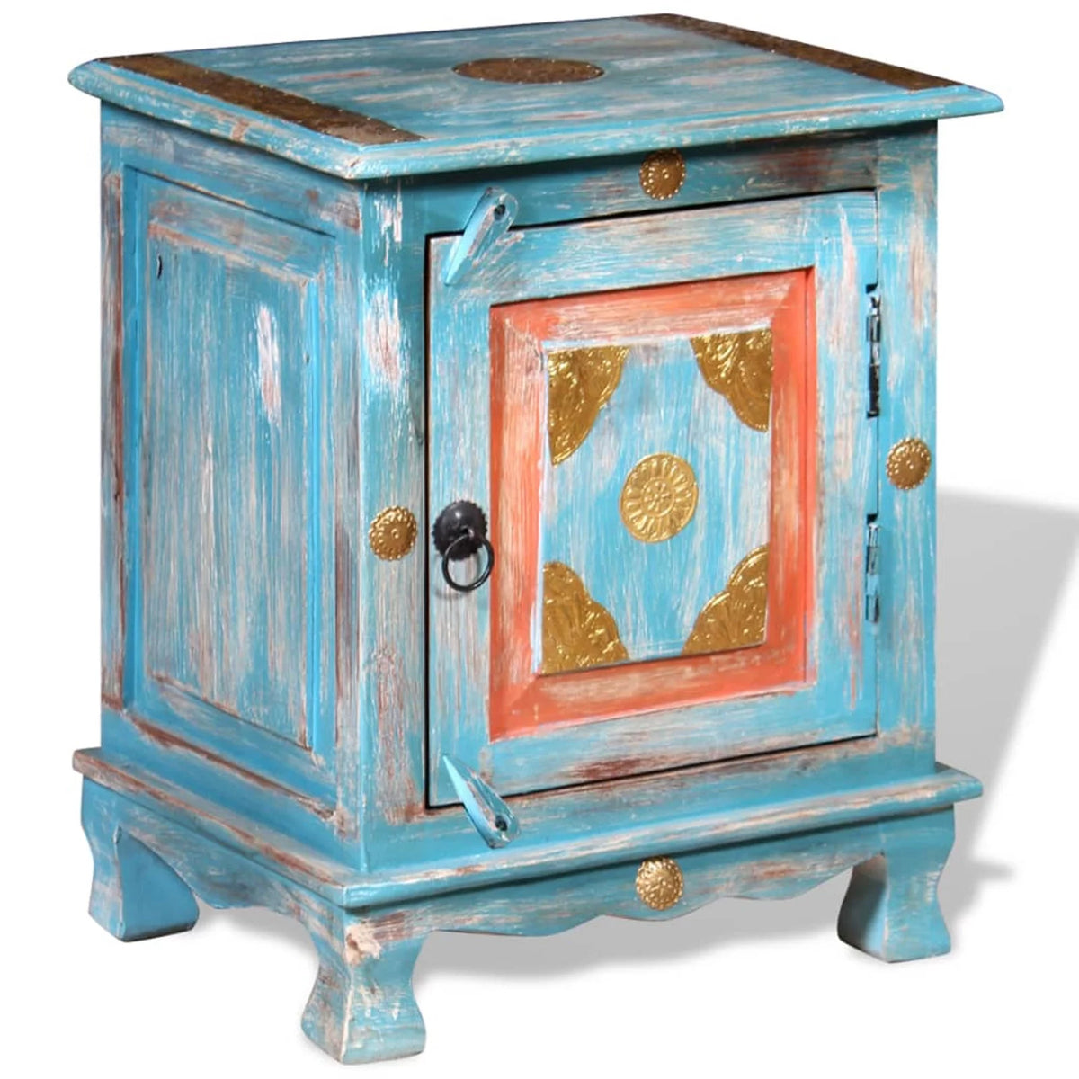 Blue Solid Mango Wood Nightstand M94077