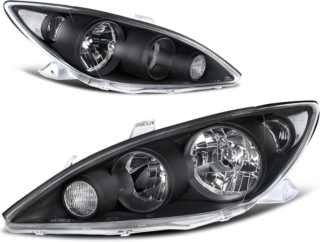 Chrome Housing Headlight Assembly with Amber Reflector Clear Lens Z9569
