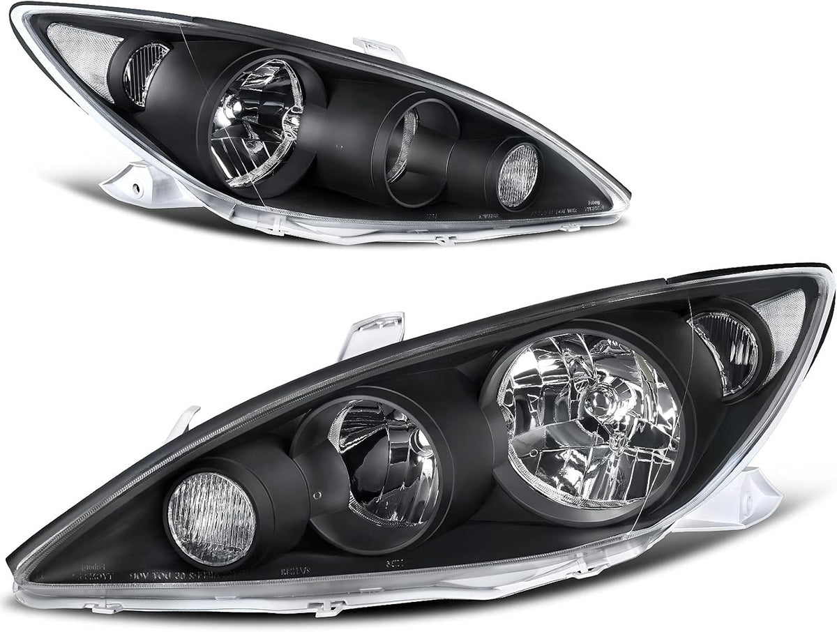 Chrome Housing Headlight Assembly with Amber Reflector Clear Lens Z9569