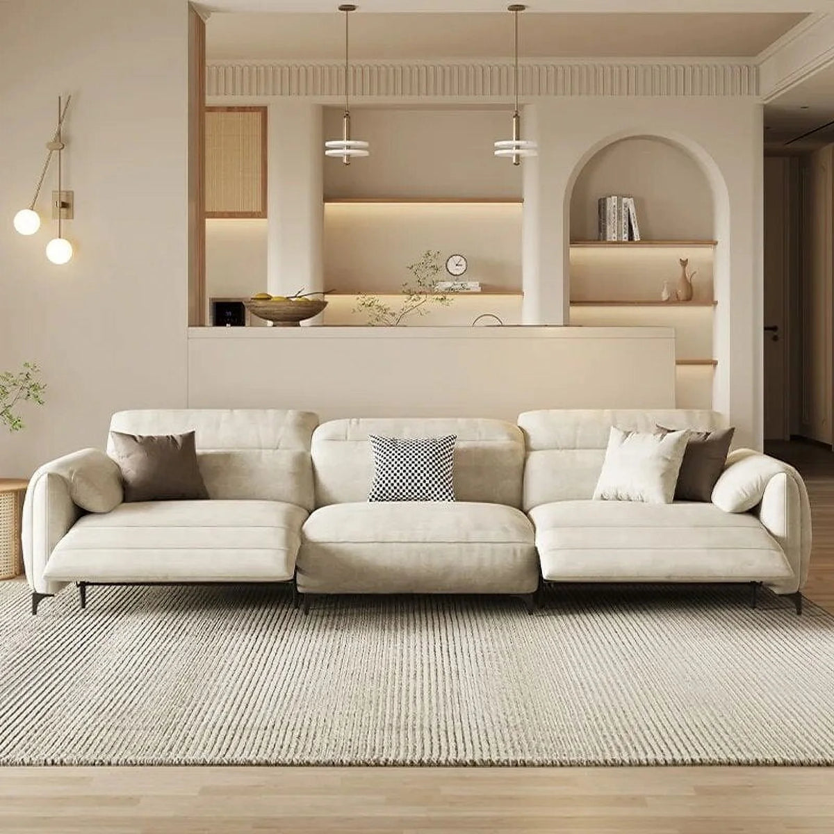 White Accent Sofa Set J844