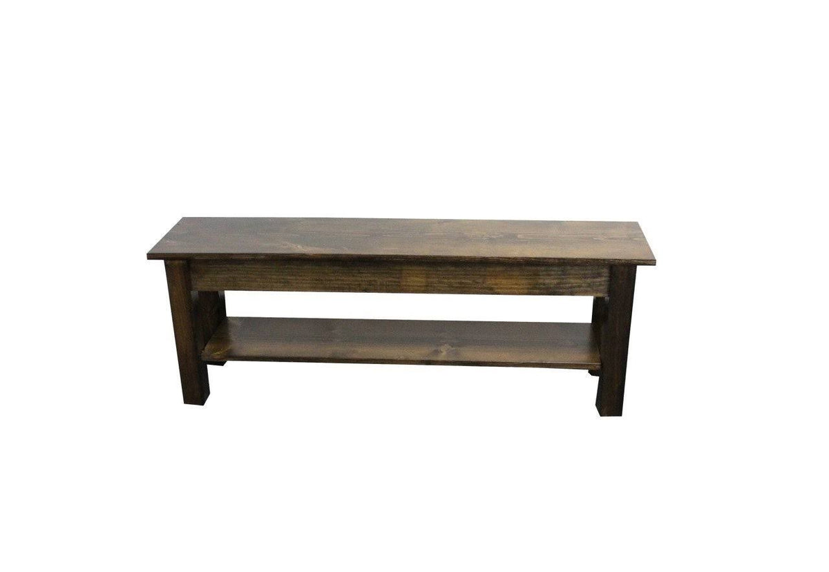 Bench with Shelf 72 Inches Z6375