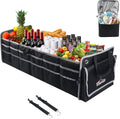 Car Trunk Organizer with Cooler, Collapsible Storage Box, 4 in 1 Multi Compartment, Non-Slip Bottom, 1680D Oxford Y376