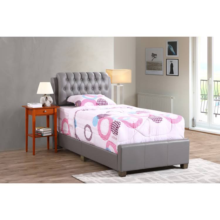 Twin Bed Light Grey B7617