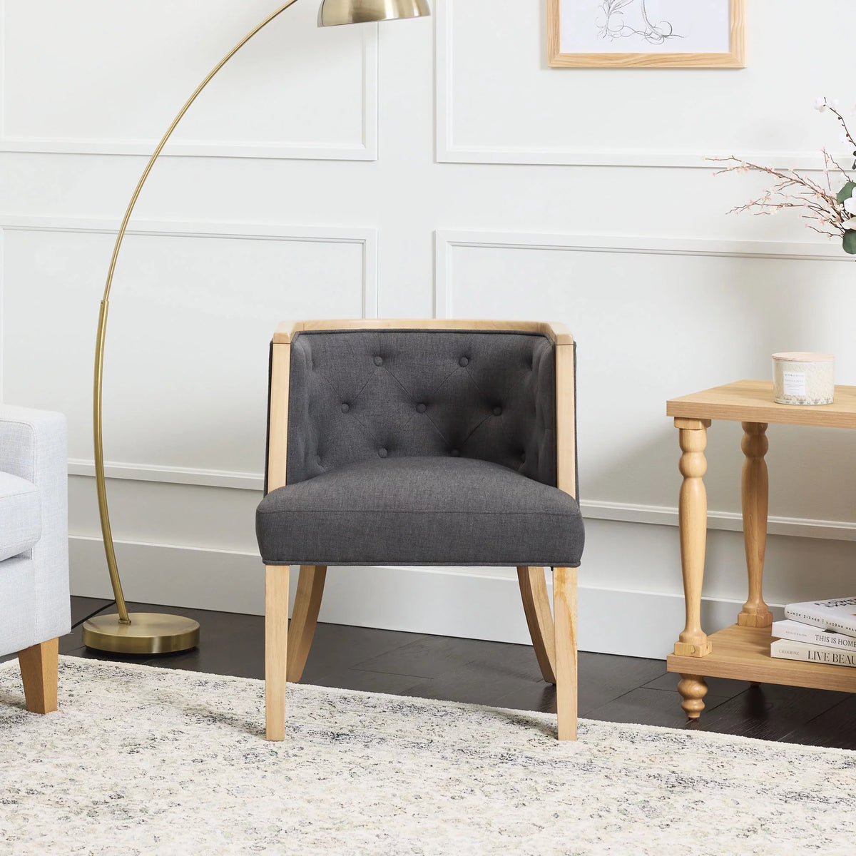 Charcoal Upholstered Accent Chair X73459