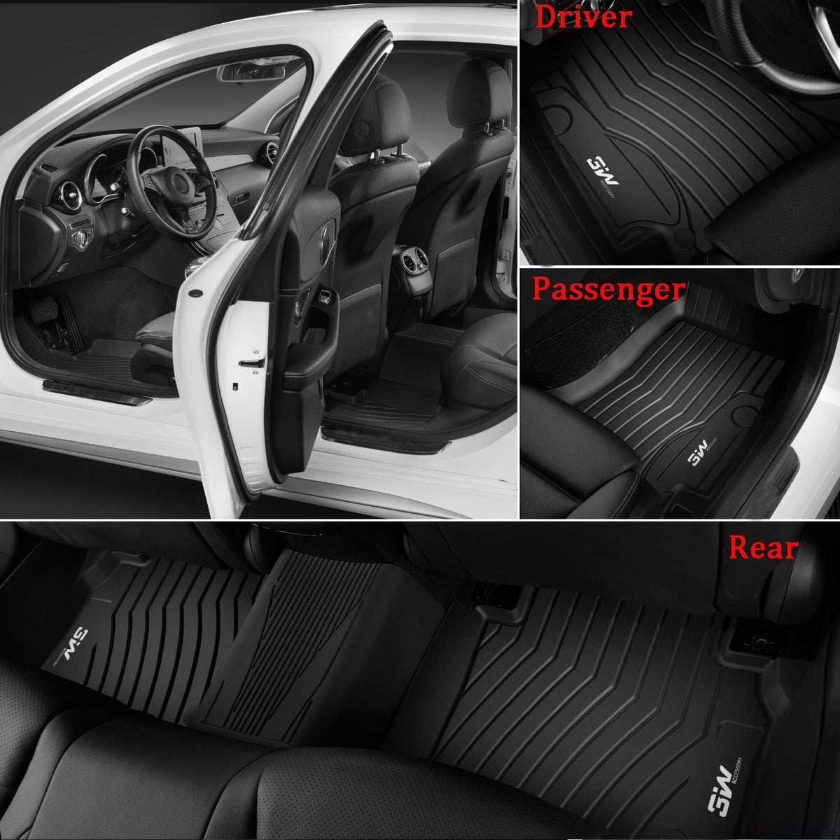 Black All Weather Heavy Duty Trunk Mat for Benz GLC Q460