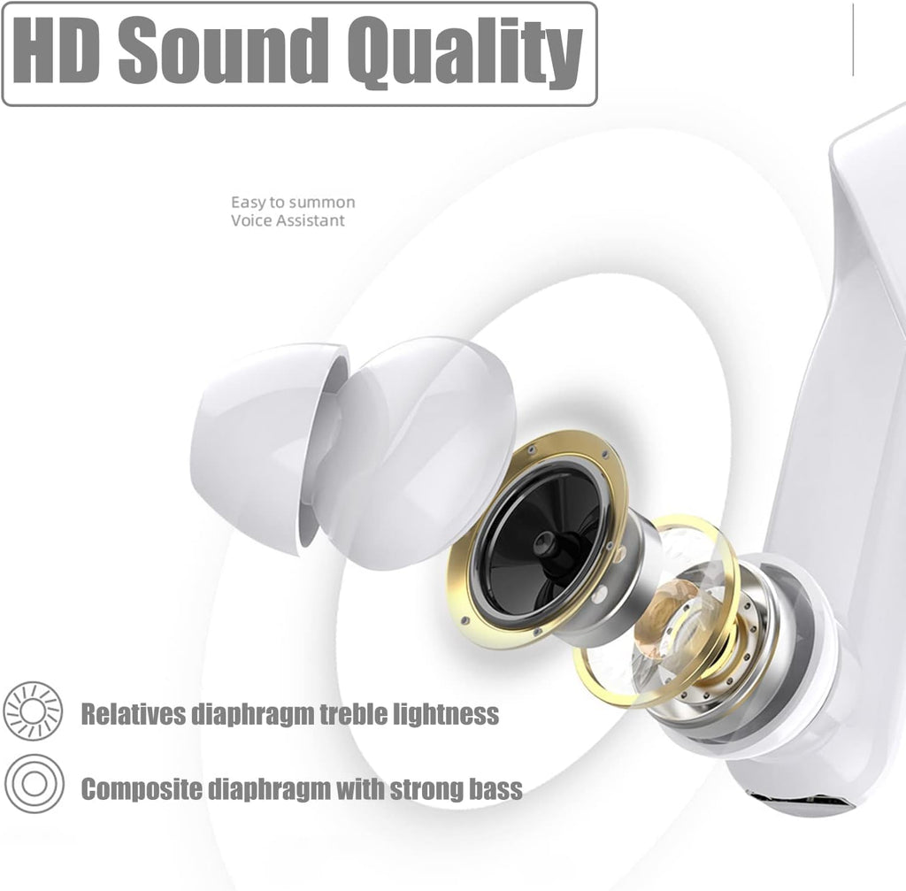 Bluetooth Headset with Mic Noise Canceling Hands-Free D7567