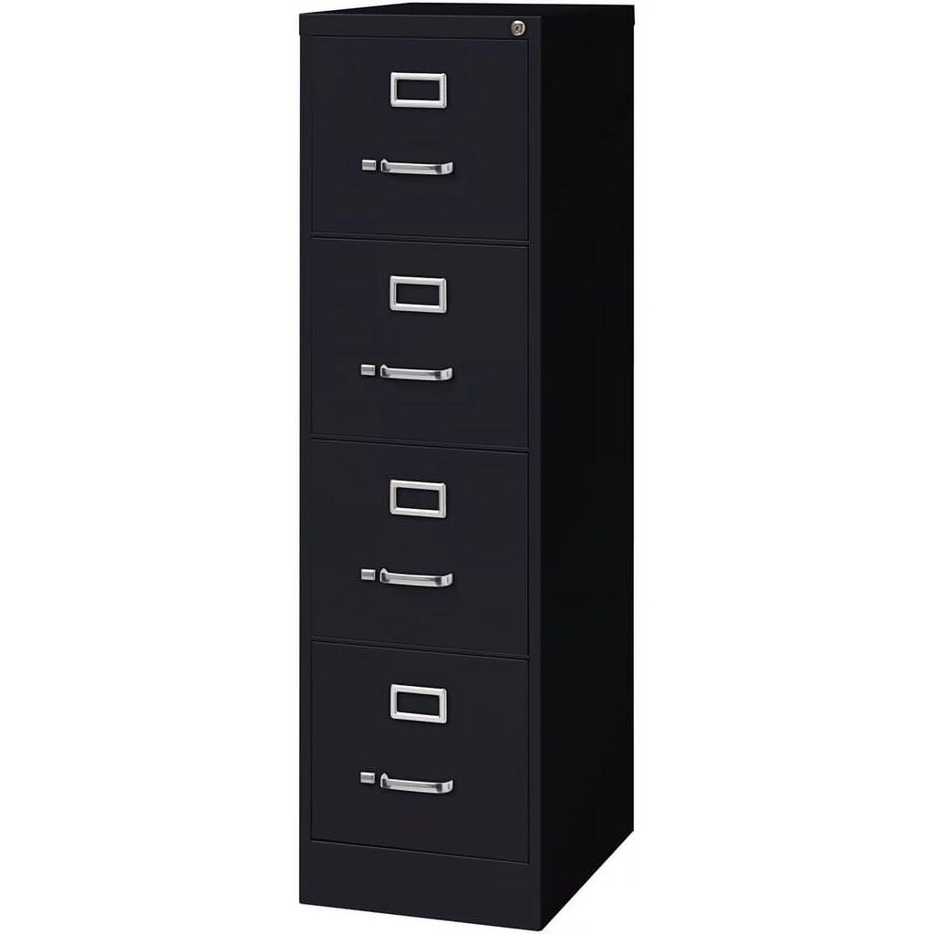 22" 4-Drawer Metal Vertical File Cabinet in Black Z3614