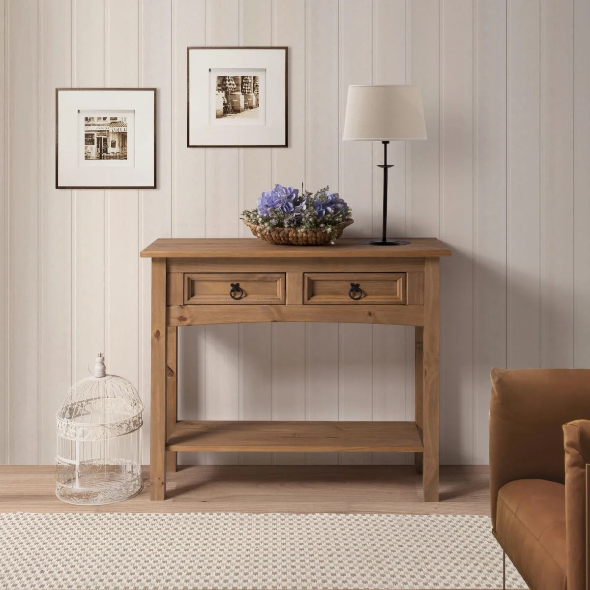 Wood Console Table 2 Drawers N200961