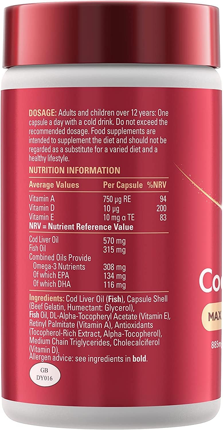 Cod Liver Oil Extra High Strength 60 Capsules S163