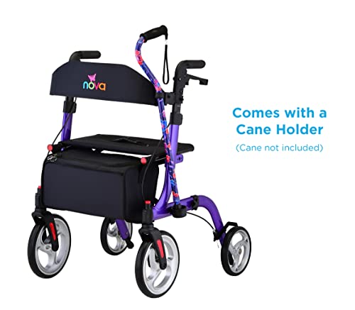 Red Rollator Walker with 10" & 8" Wheels Q87734