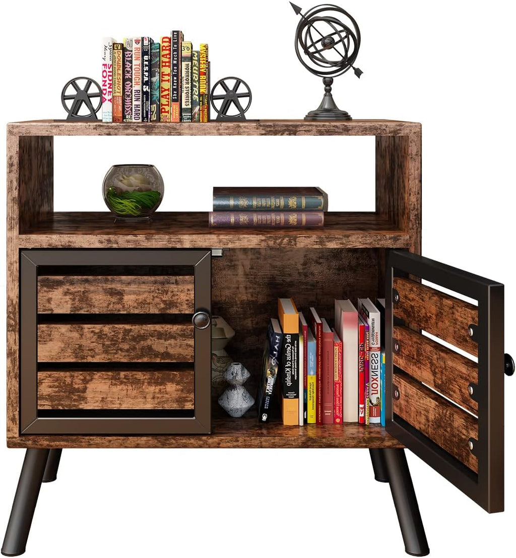 Rustic Brown Storage Sideboard Buffet Table Z75981