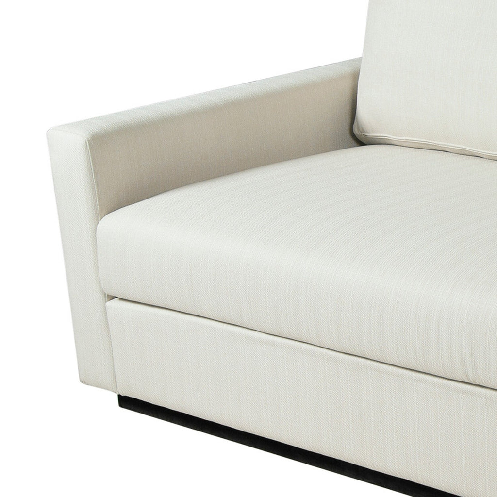 White Fabric Upholstery Sofa J45762