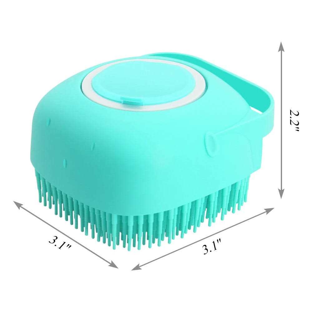 Dog Bath Brush with Shampoo Dispenser T698