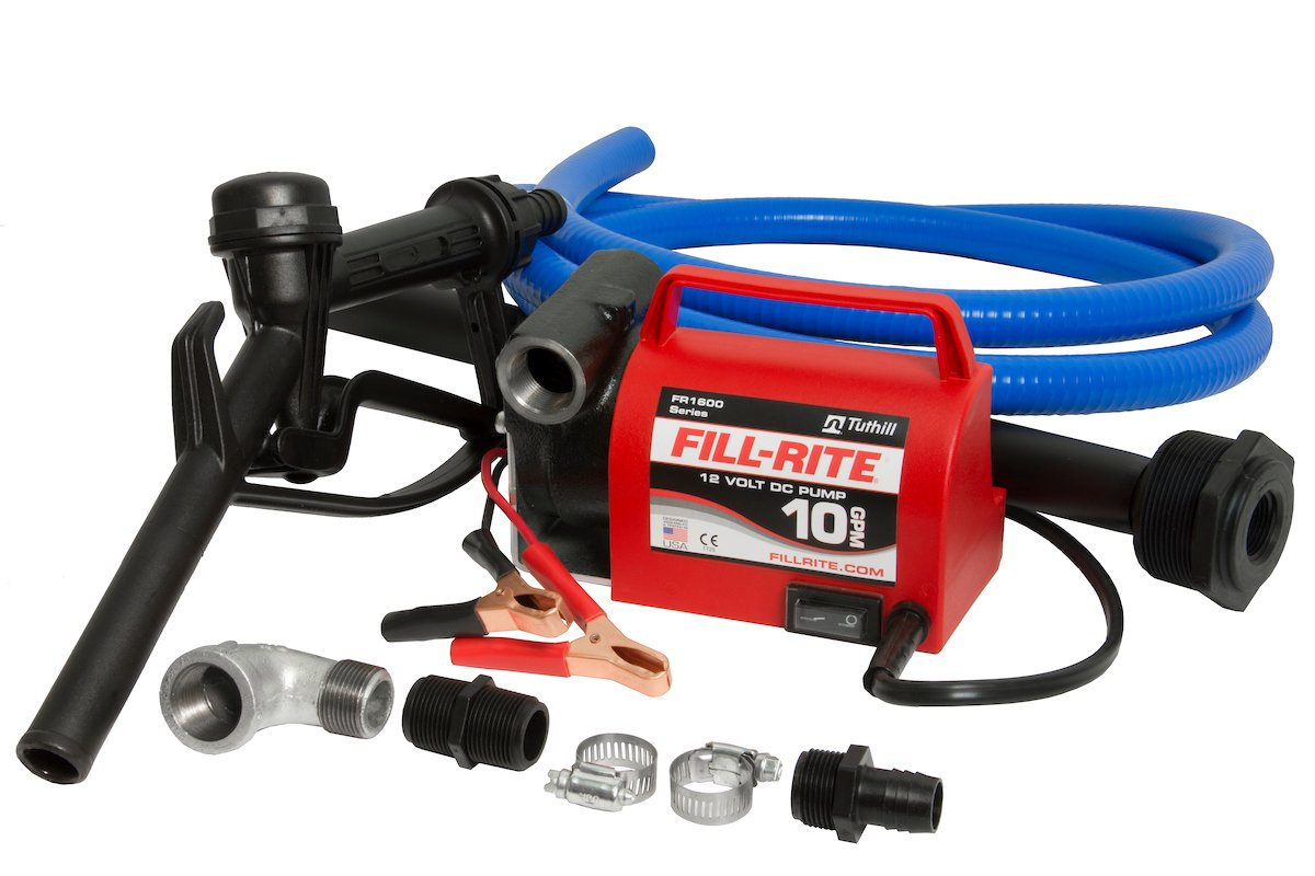 8 GPM 12V Portable Fuel Transfer Pump with Manual Nozzle A6756