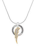 Goldtone Crystal Lightning Bolt Necklace, 18" I65158