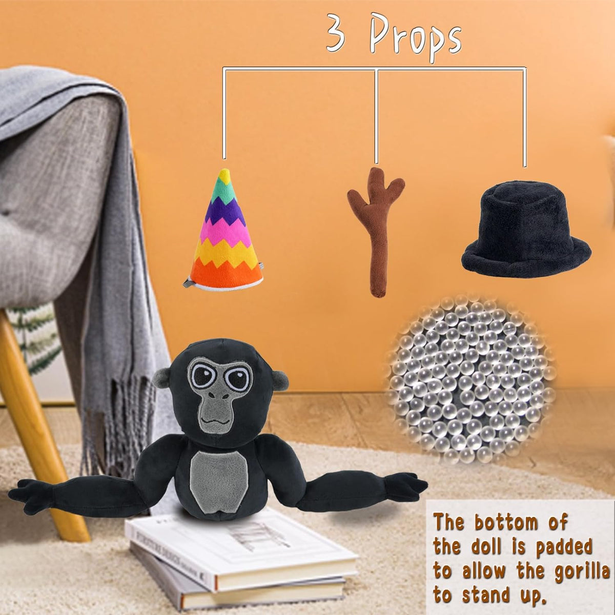 Gorilla Tag Monkey Plush Stuffed Animal Dolls X355