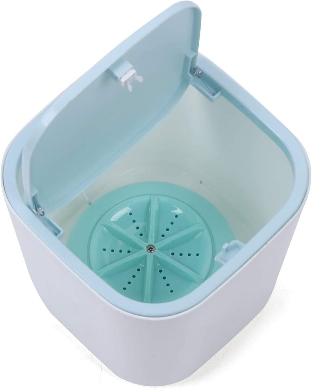 Compact Counter Top Portable Washing Machine, 6.69x6.69x6.69 Inch Blue J88442