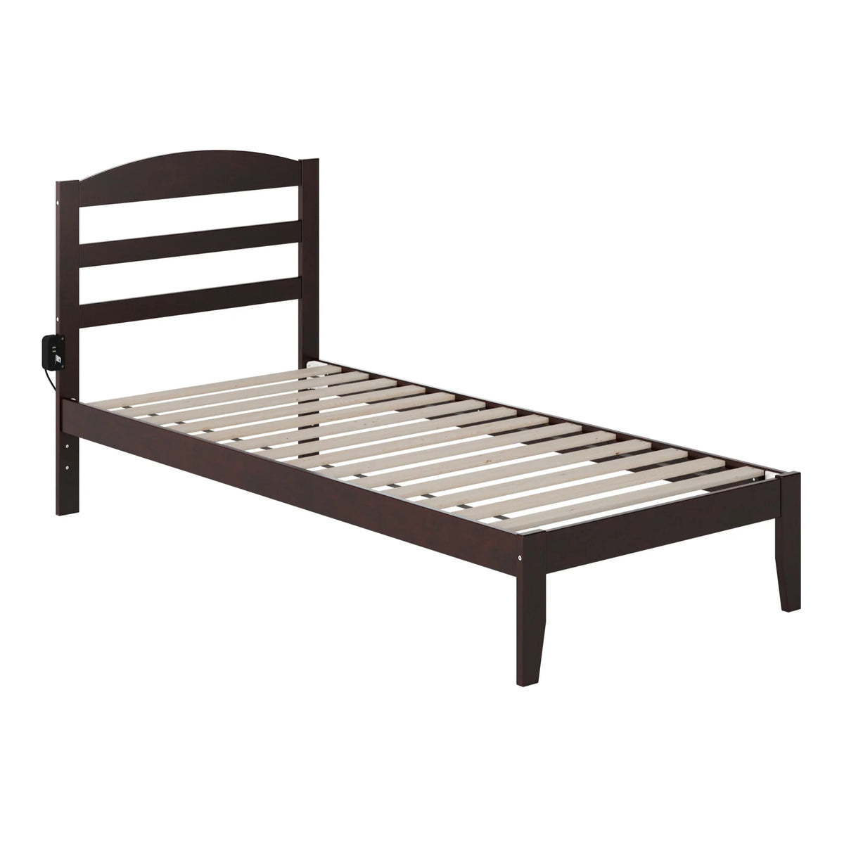 Solid Wood Platform Bed Twin XL Espresso Z4559