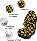 Red Kiss Lips Print 4pcs Car Seat Cover Set M24943