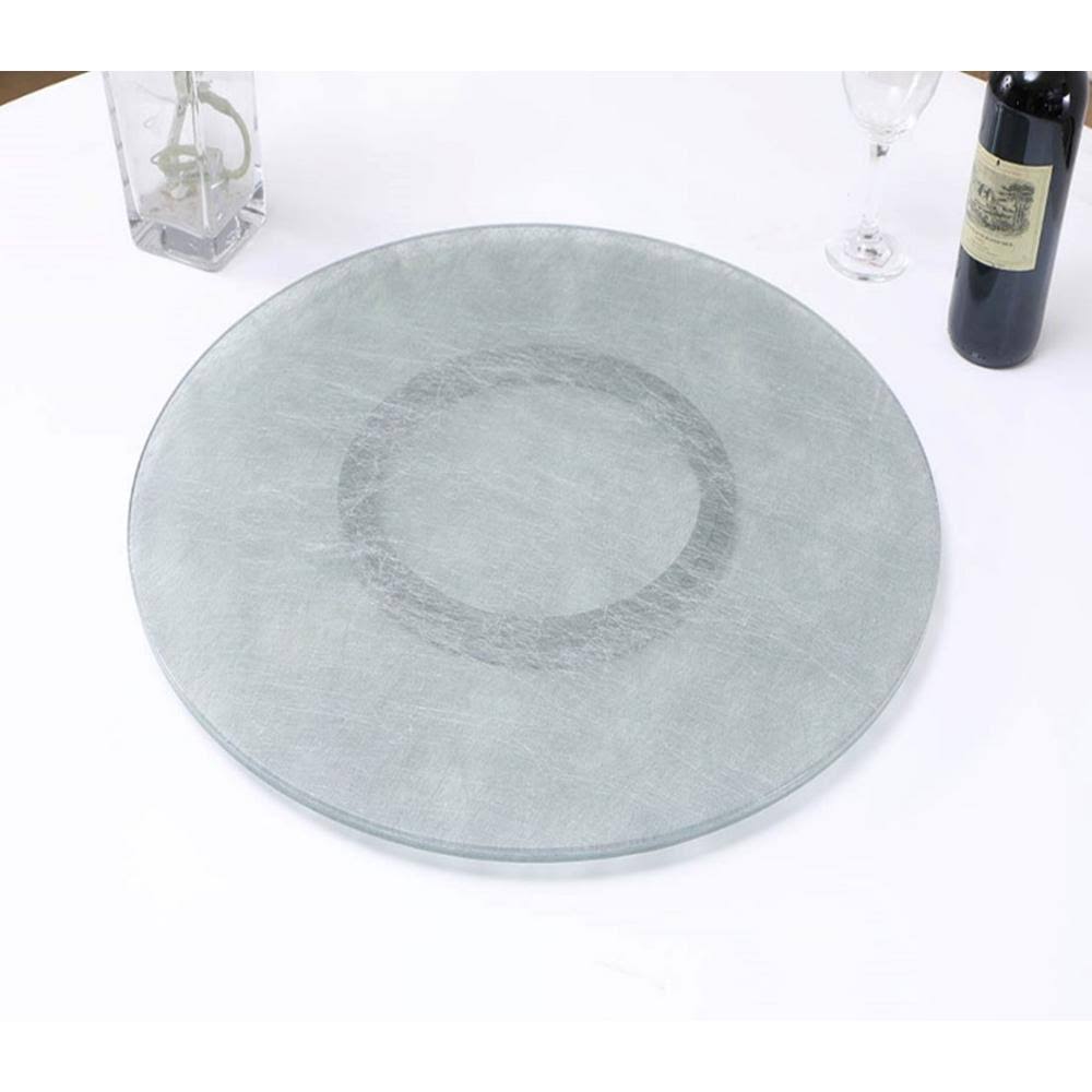 Silver Lami Cloth Round Lazy Susan E890