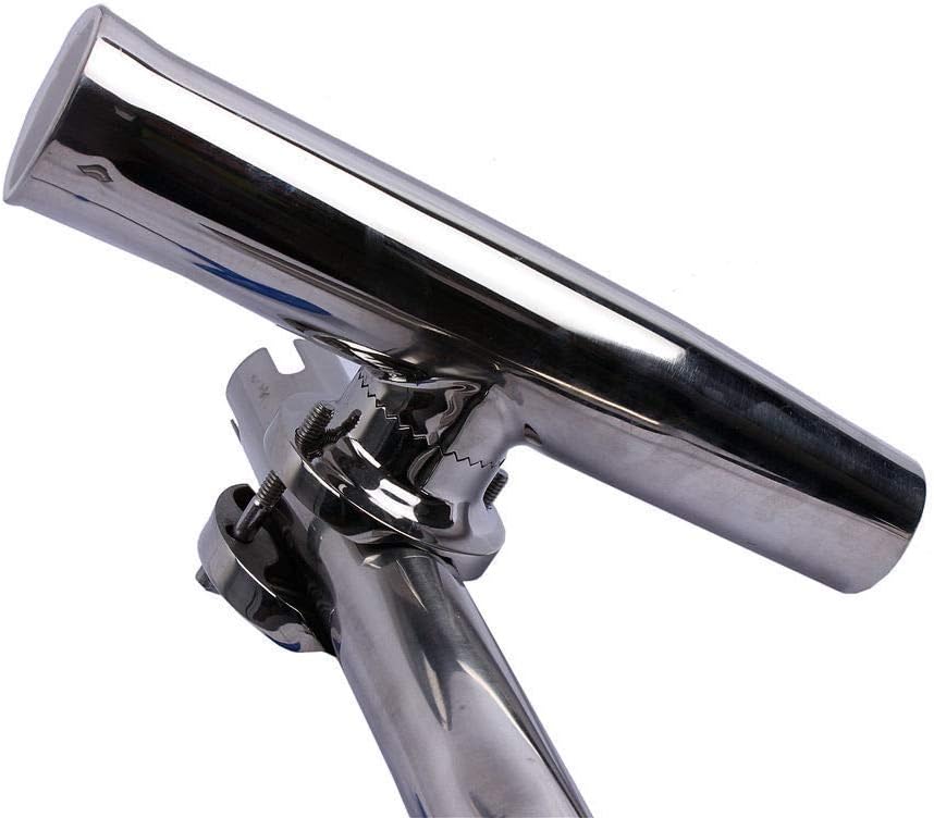 2Pcs 316 Stainless Steel Fishing Rod Holder Clamp-on 1-1/4 to 2 Rails A9423