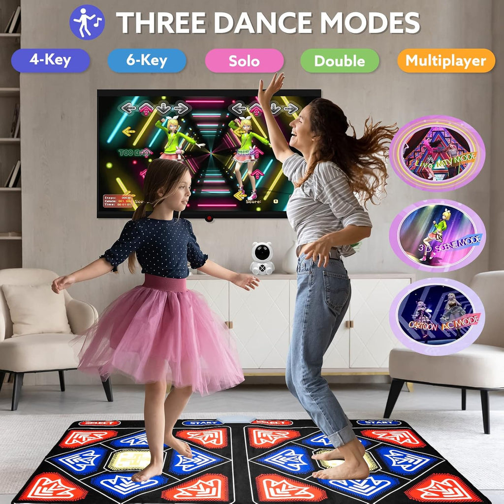 Electronic Dance Mat with HD Camera for HDMI Interface TV, Rechargeable Host & Remote Controller, Non-Slip J125047