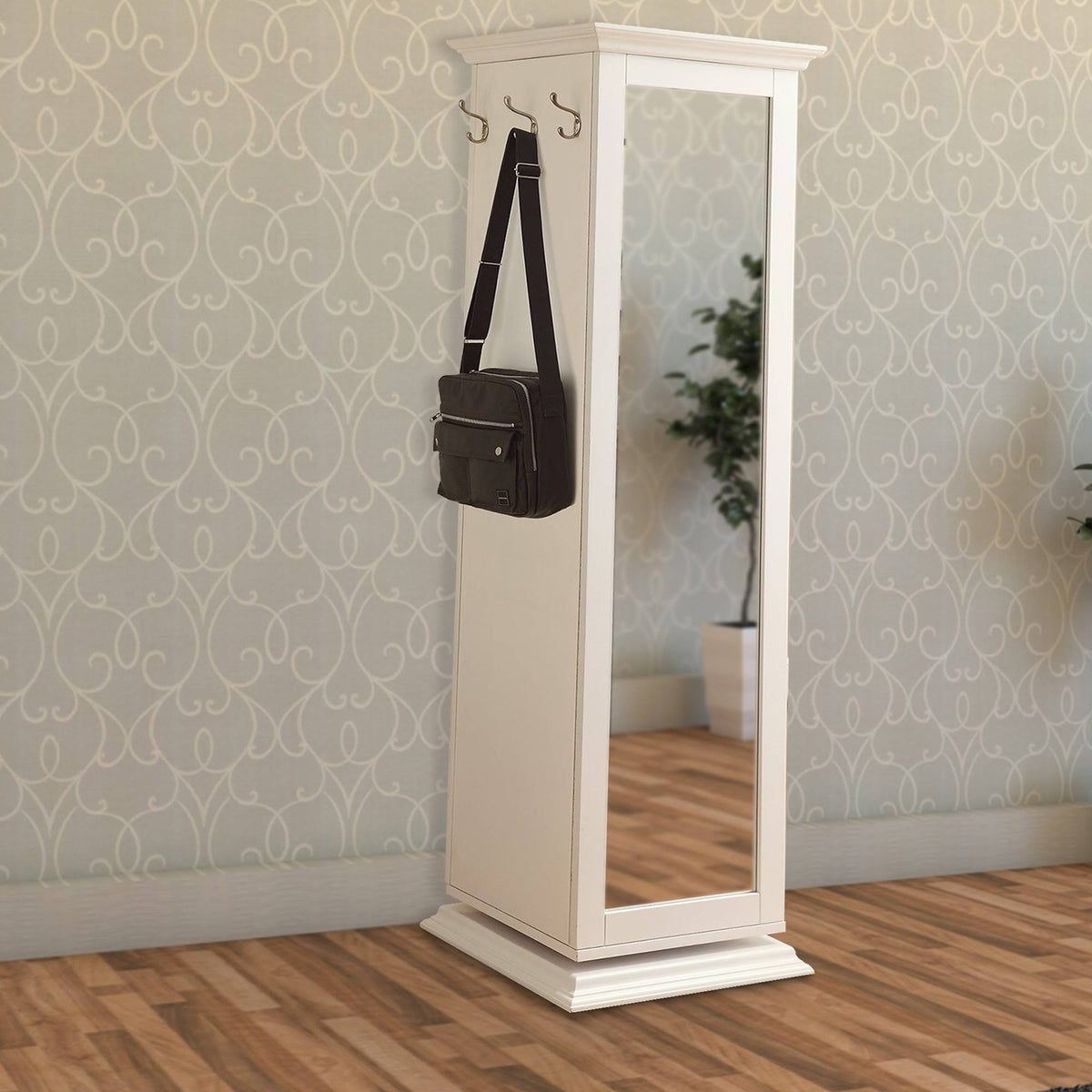 White Metal Accent Cabinet G186
