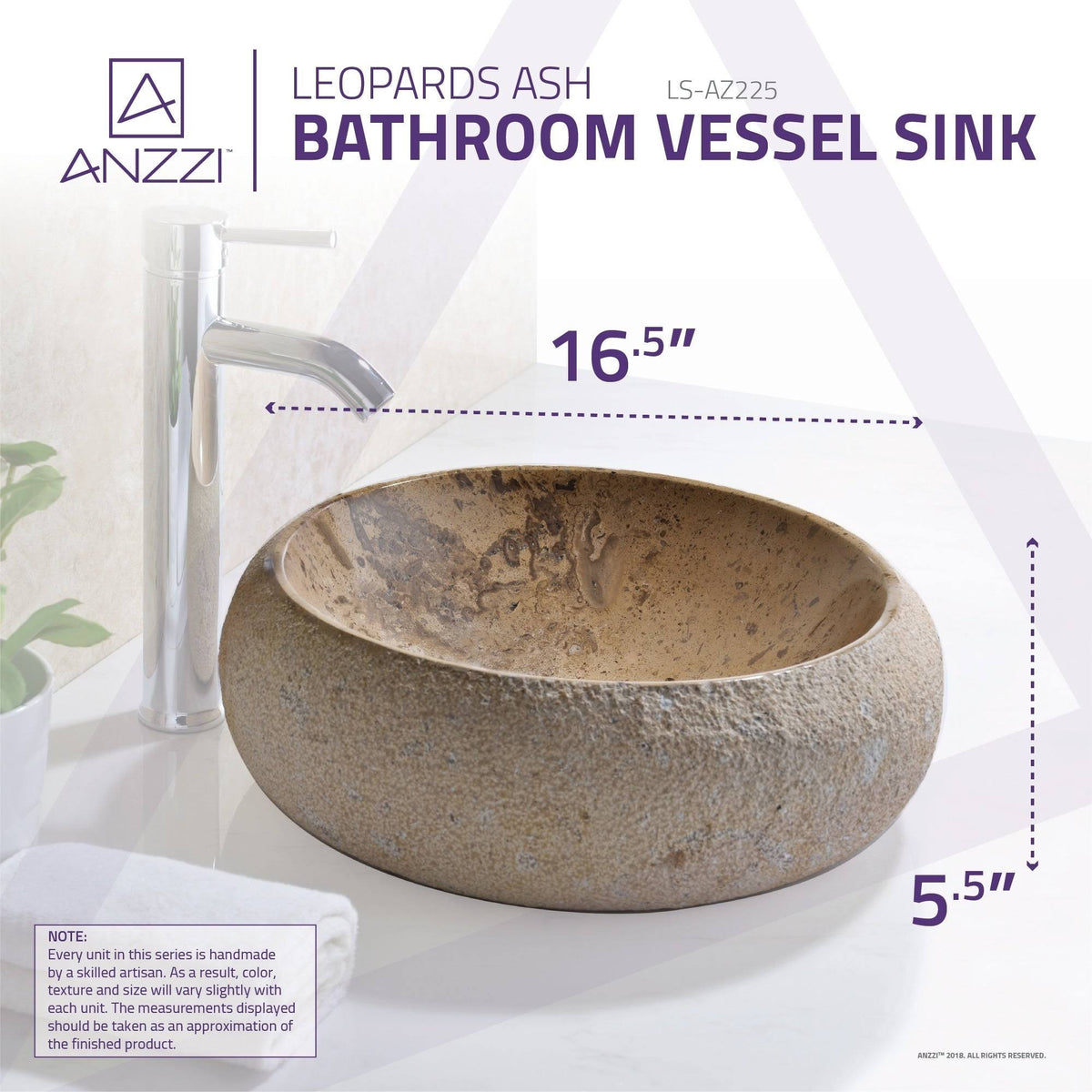 Classic Cream Marble Vessel Sink T71591