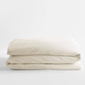Organic Ivory Solid Sateen King Duvet Cover K473