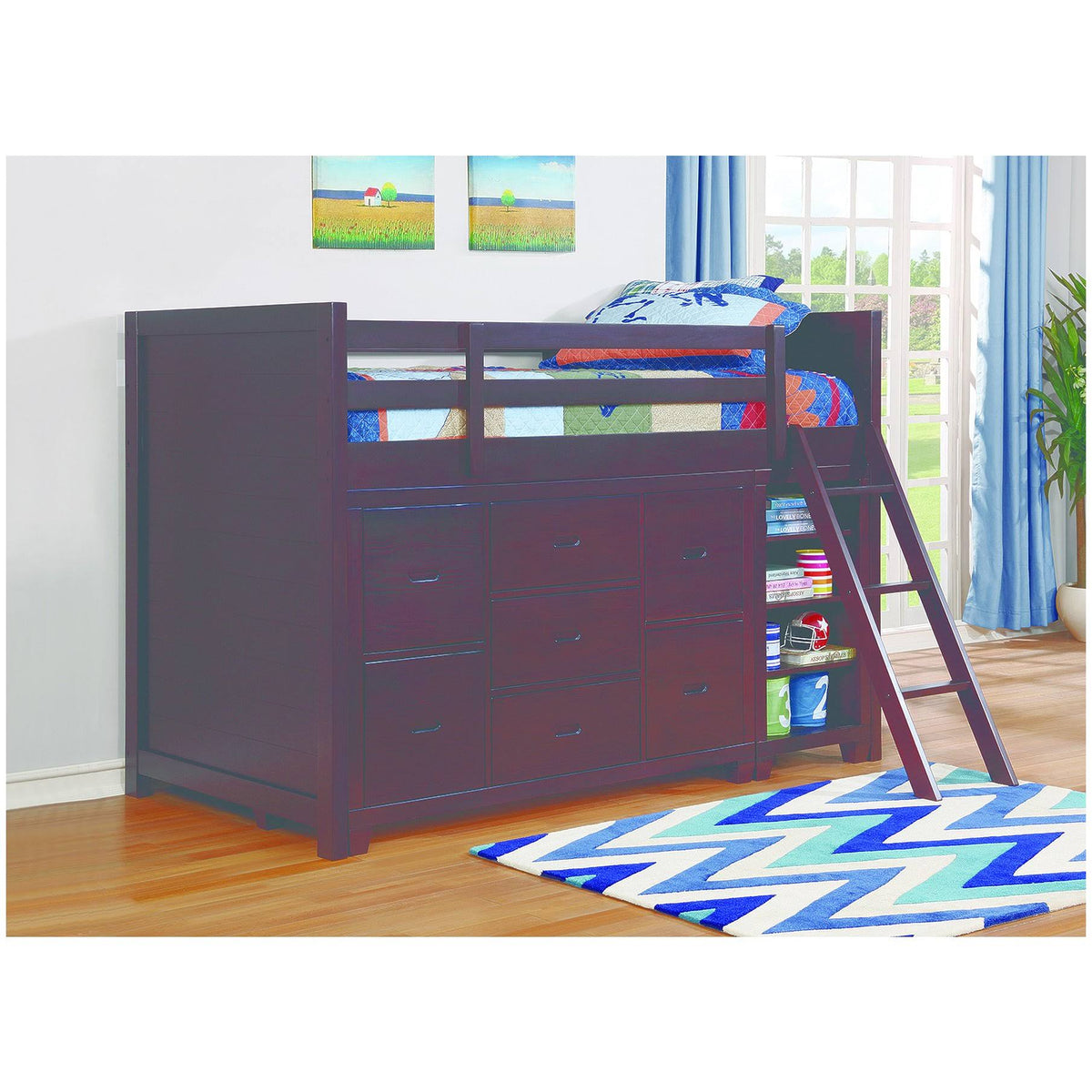 Twin Loft Bunk Bed C937