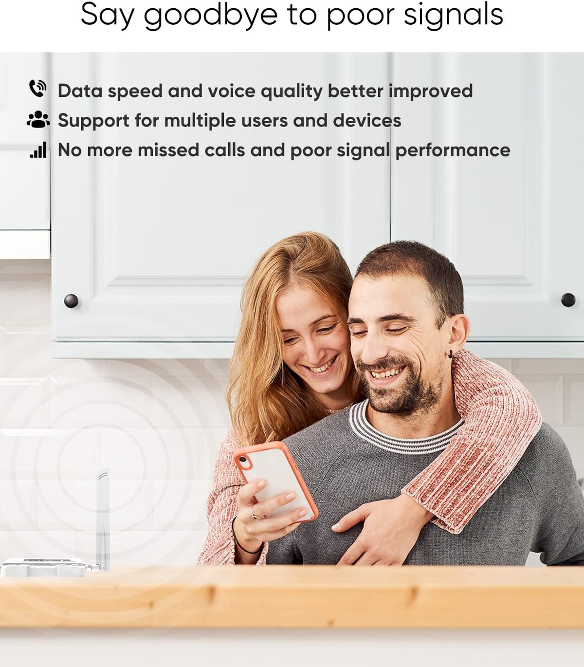 Cell Phone Signal Booster Kit for Home Up to 2,500 sq ft, Boosts 3G/4G/5G LTE Data S7199
