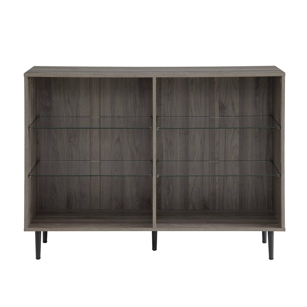 Slate Grey Mid Century Modern Bookcase V66156