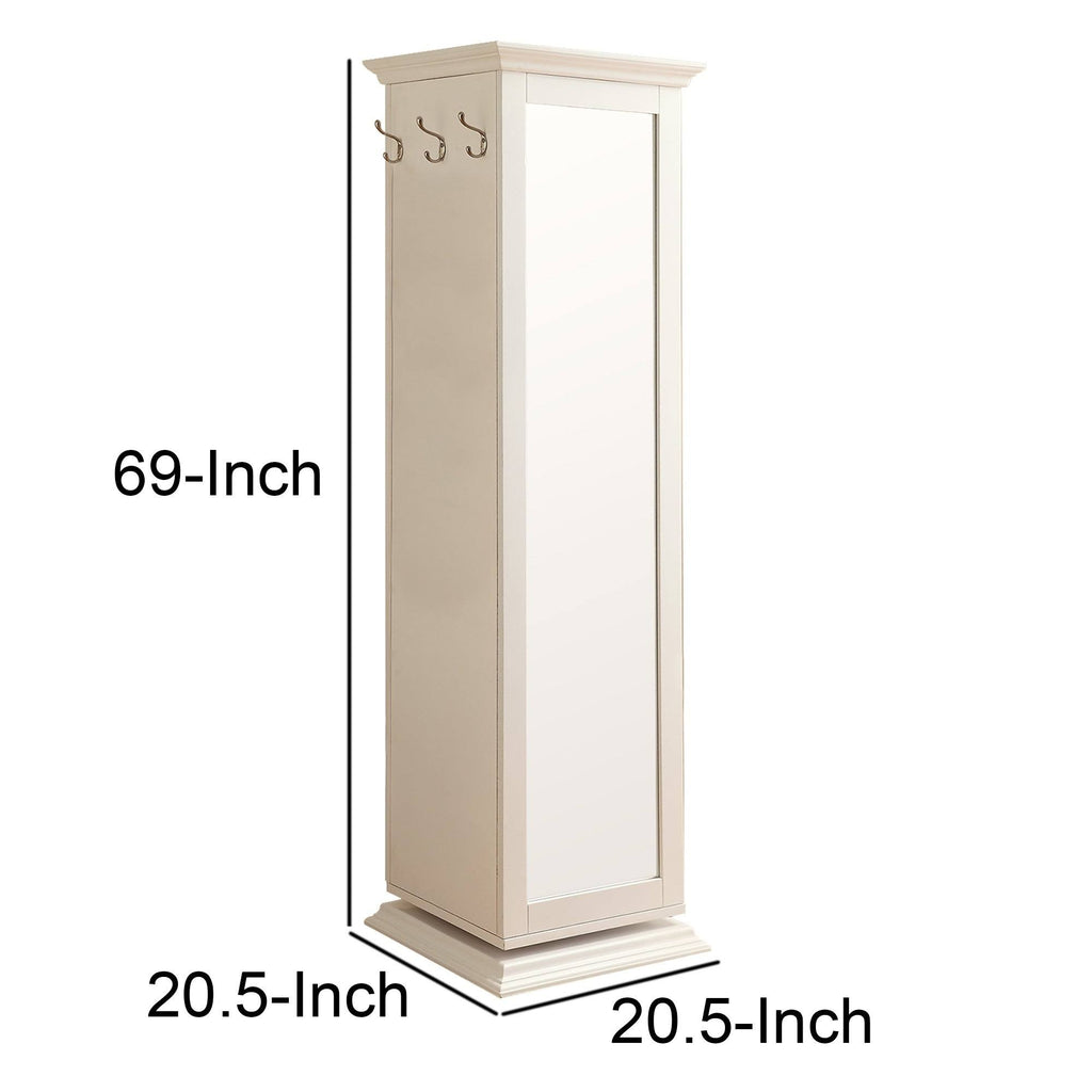 White Metal Accent Cabinet G186