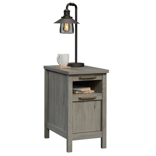 1-Drawer Coastal Engineered Wood End Table in Oak H277