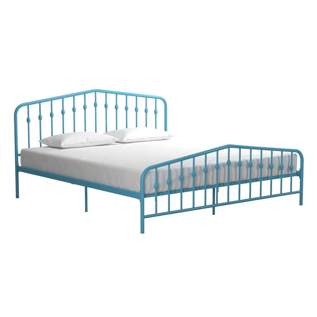 King Sea Blue Metal Bed E4951