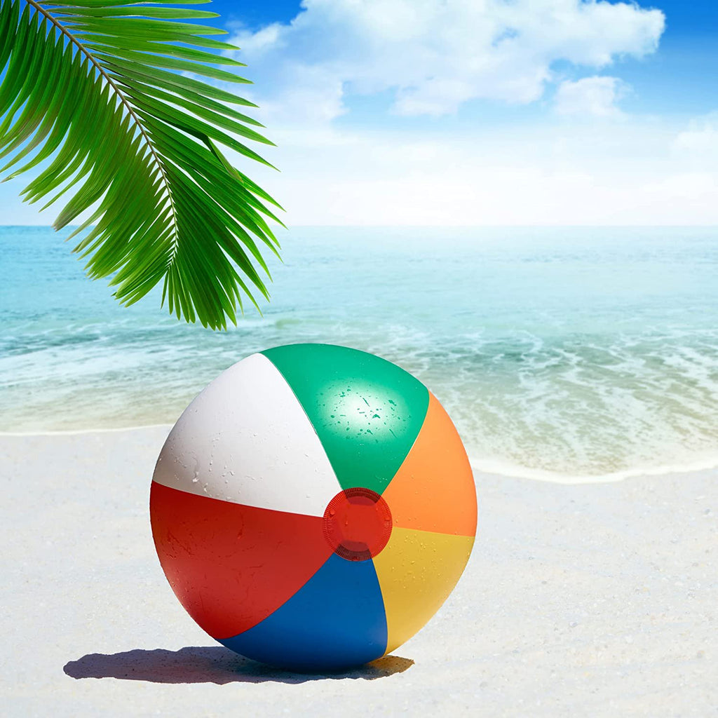 12 Pack Inflatable Rainbow Beach Balls A91698