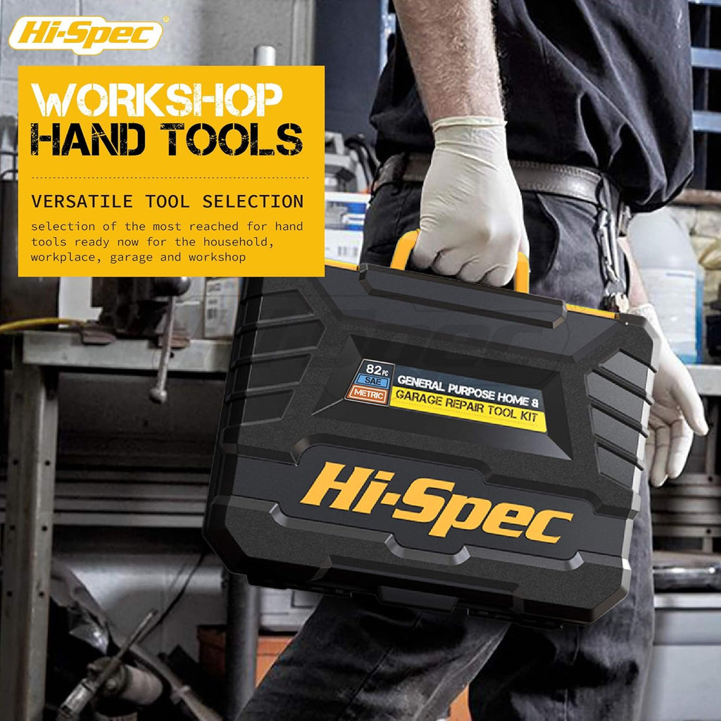 82 Piece Home & Garage Tool Kit Set with Storage Case S53927