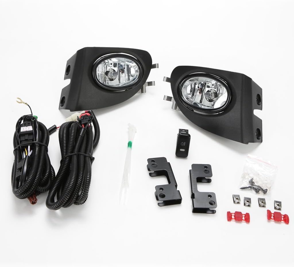 Clear Fog Lights with Bezel Switch Wire Pack of 2 O420