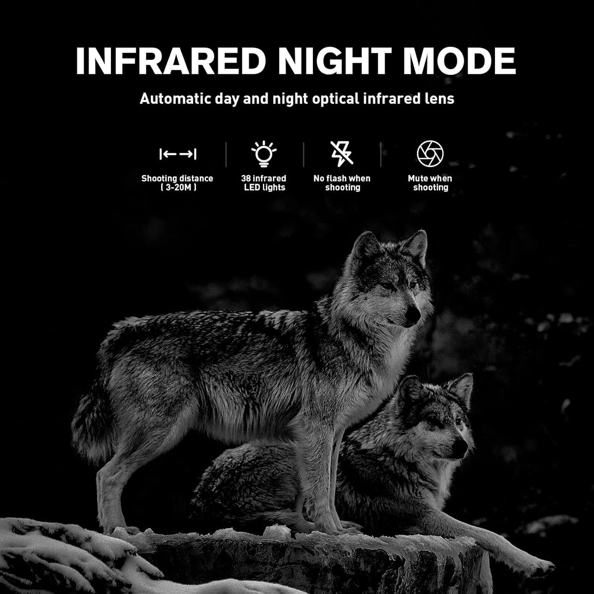 4K 30MP Night Vision Motion Activated Waterproof WiFi Bluetooth Trail Camera Y516