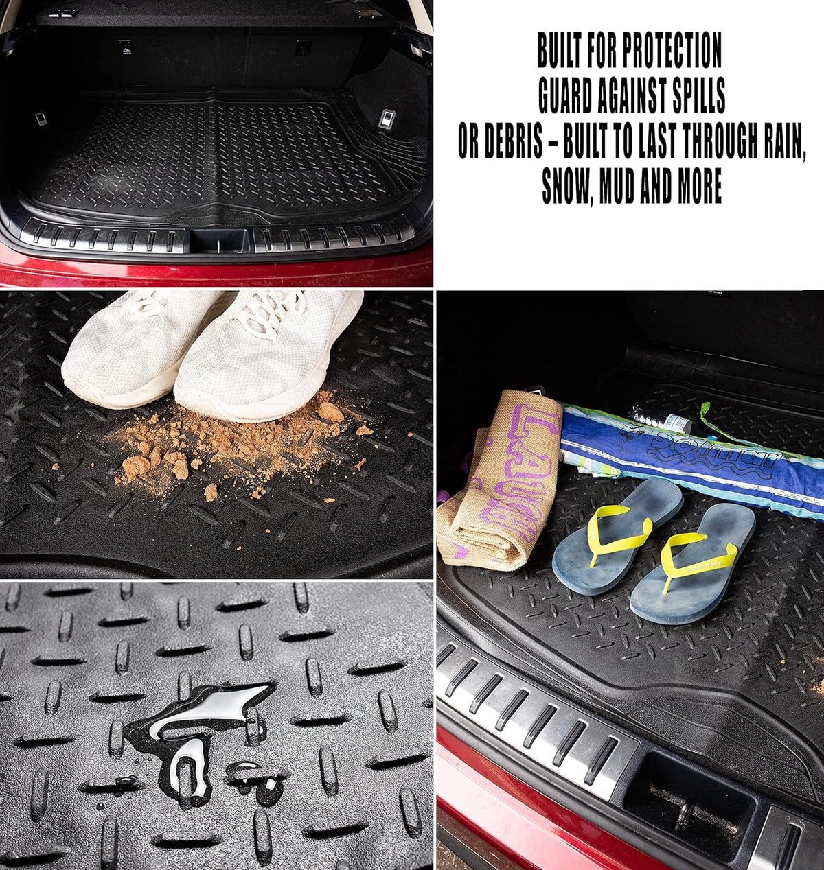 Black Rubber Trunk Mat 44'' x 54.3'' N585