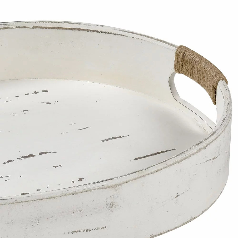 19.75 Inch Oval Ottoman Tray D584
