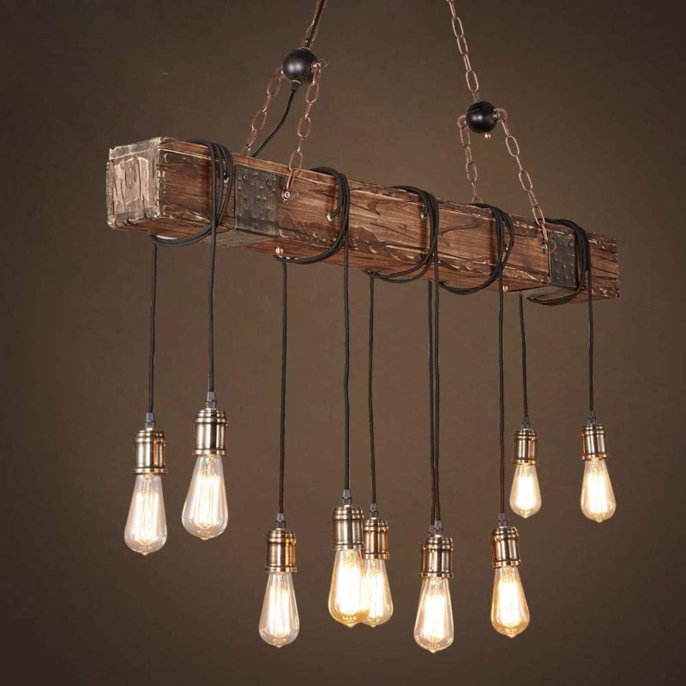 Rustic Industrial 10 Light 46in Chandelier L54553