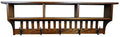 Oak Wood Wall Mounted Coat Rack with 4 Hooks A155