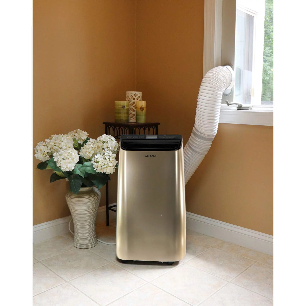 10000 BTU Portable Air Conditioner with Remote Control in White/Black M18583