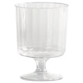Clear 5 oz Fluted Plastic Wine Glasses 10/Pack I2671