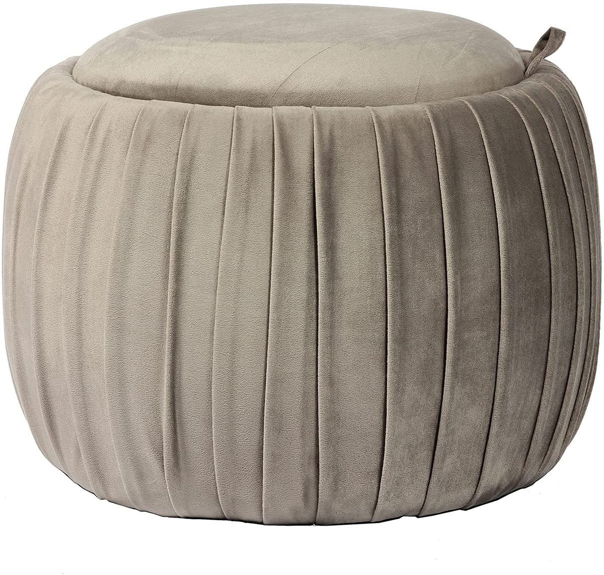 Grey Round Storage Ottoman N2021