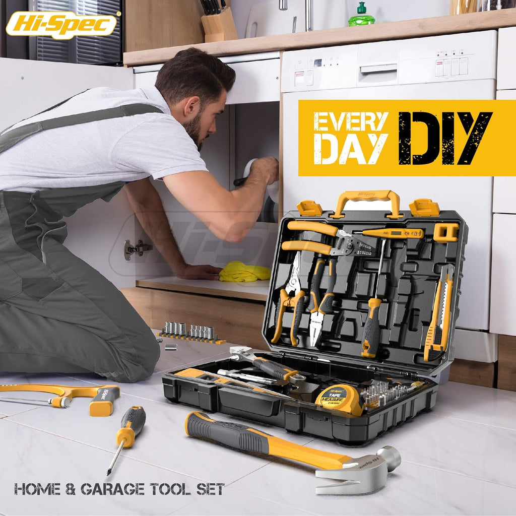 82 Piece Home & Garage Tool Kit Set with Storage Case S53927