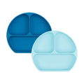 Silicone Suction Divided Baby Plate, BPA Free, 2pk Dark Blue/Blue O242475
